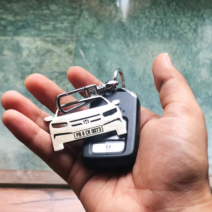 Personalised Number Plate Car Keychain