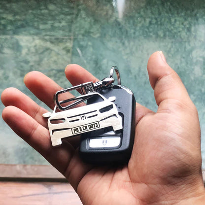 Personalised Number Plate Car Keychain