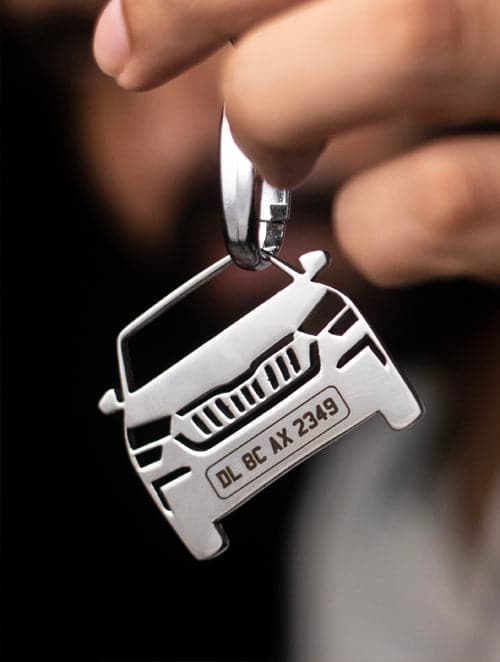 Personalised Number Plate Car Keychain