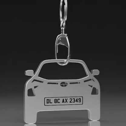 Personalised Number Plate Car Keychain